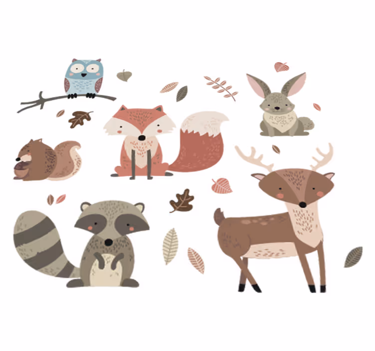 Autumn style animal vinyl rug - TenStickers