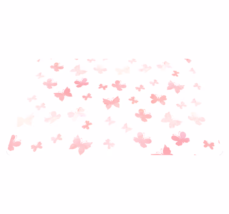 Animal vinyl rug pastel flying butterflies - TenStickers