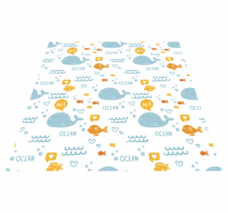 Animal vinyl rug for vibrant and joyful ocean decor - TenStickers