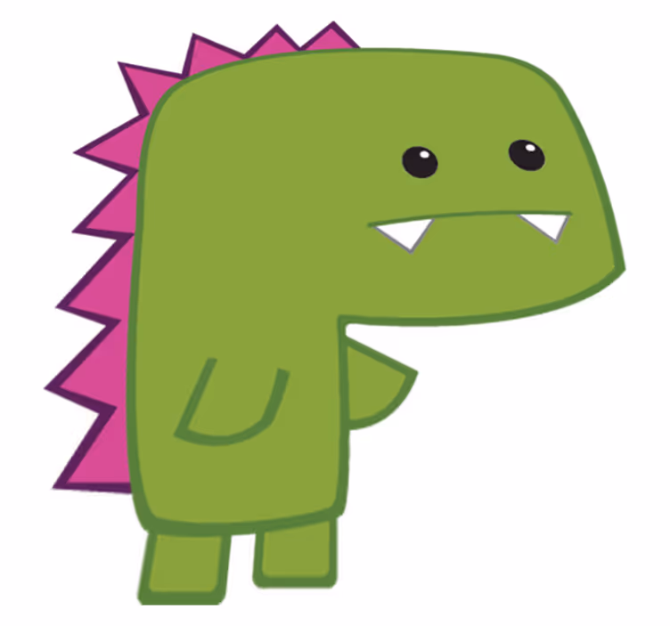 Green mini dinosaur animal vinyl rug - TenStickers
