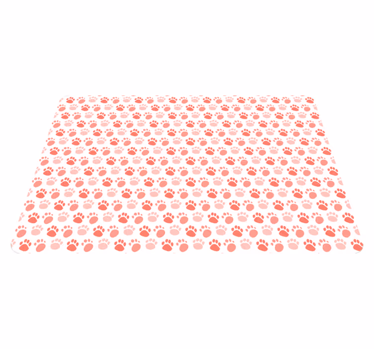 Animal vinyl rug with dog paw prints - TenStickers