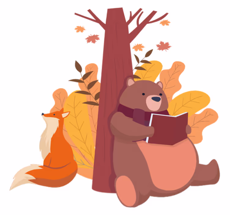 Animal vinyl rug forest with animals - TenStickers