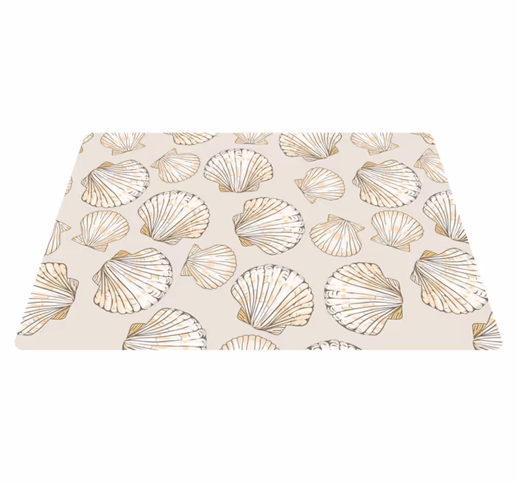 Animal vinyl rug with big and small seashells - TenStickers