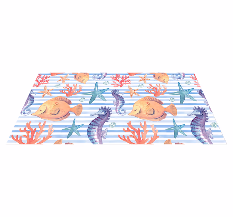 Animal vinyl rug sea life patterns - TenStickers