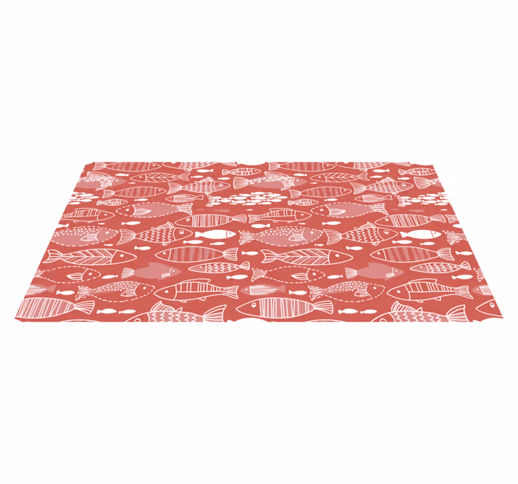 Many fish under sea animal vinyl rug - TenStickers