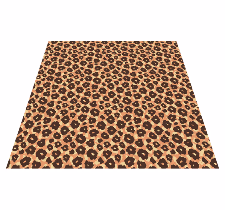 Velvety classic leopard imitation animal vinyl rug - TenStickers
