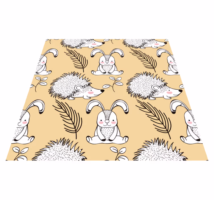 Animal vinyl rug with adorable animal designs - TenStickers