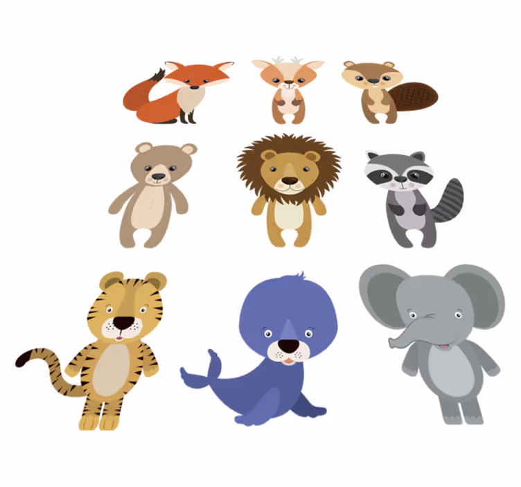 Animal vinyl rug decorative box - TenStickers