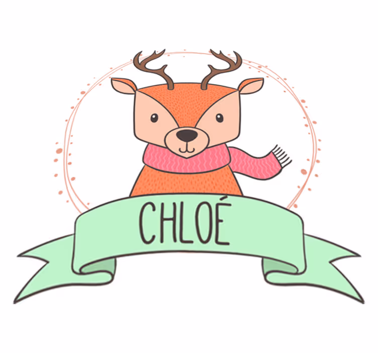 Animal vinyl rug baby deer personalized rug - TenStickers