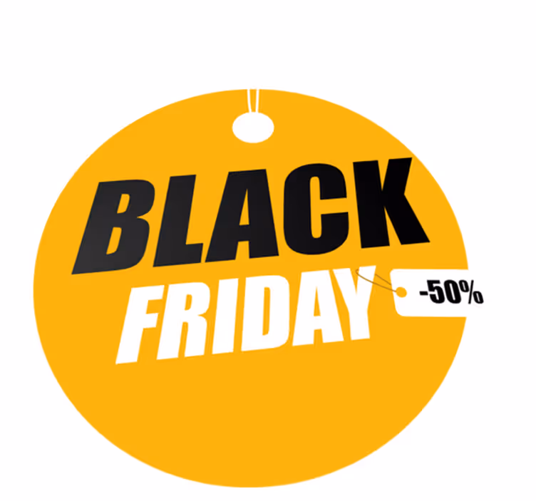 Black friday vinyl rug personalised circle - TenStickers