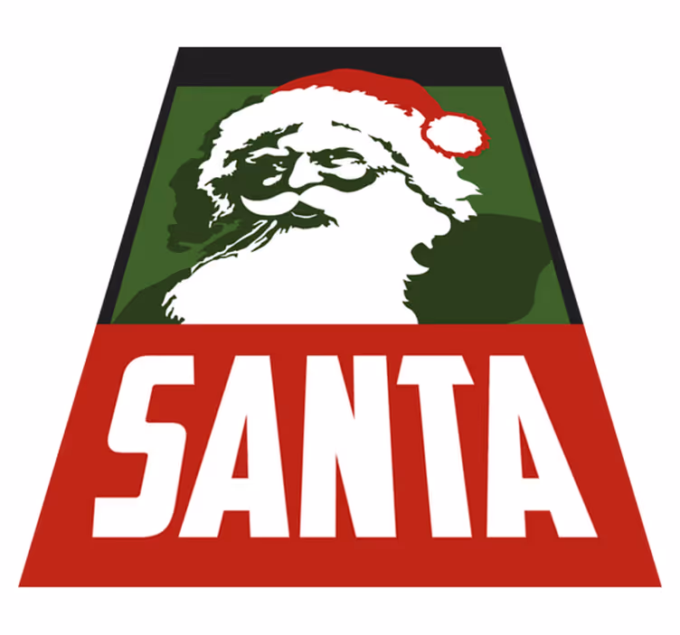 Christmas vinyl rug realistic santa claus design - TenStickers