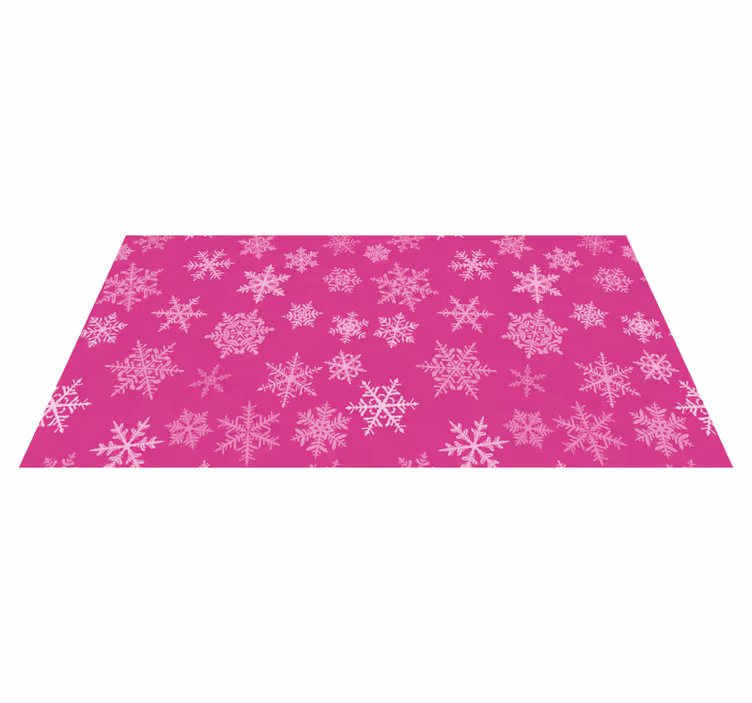 Christmas vinyl rug snowflake pattern design - TenStickers
