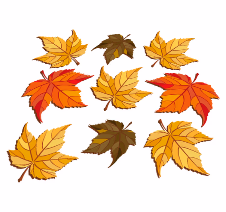 Autumn leaves flower vinyl rug - TenStickers