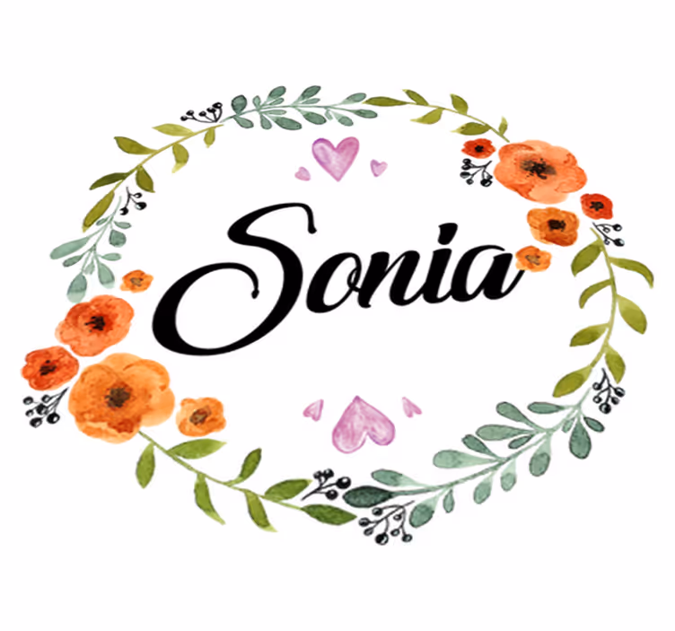 Flower vinyl rug customisable floral crown - TenStickers