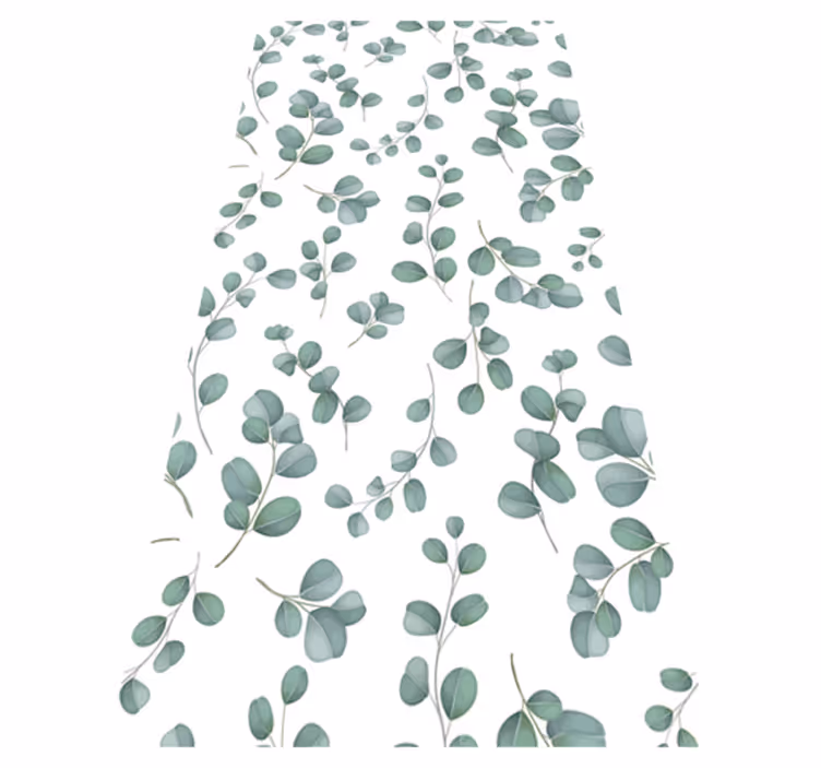 Flower vinyl rug elegant seamless watercolor floral - TenStickers