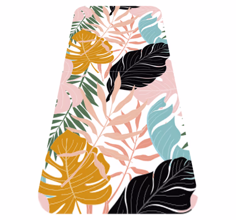 Colorful abstract floral pattern flower vinyl rug - TenStickers