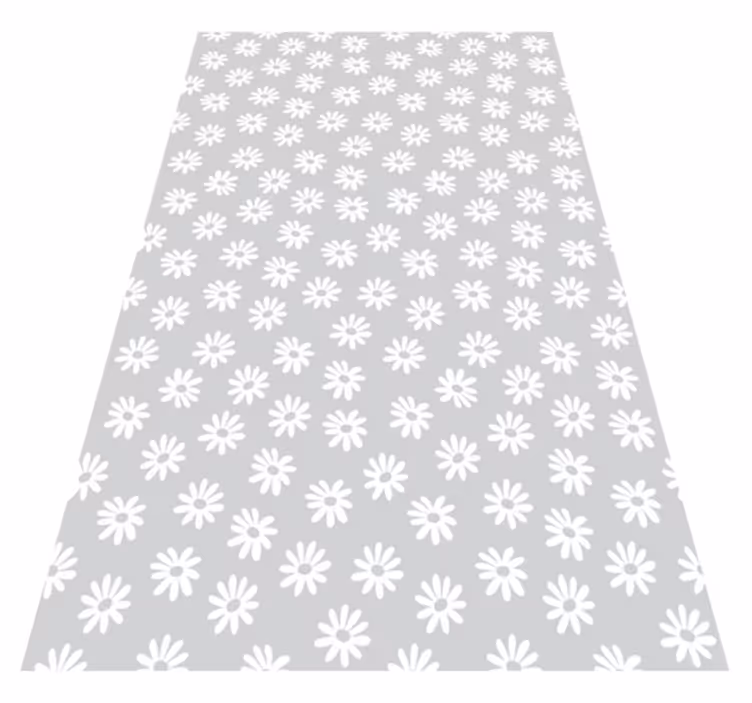 Flower vinyl rug floral window - TenStickers