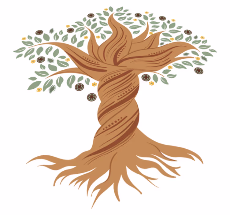 Flower vinyl rug tree of life design - TenStickers