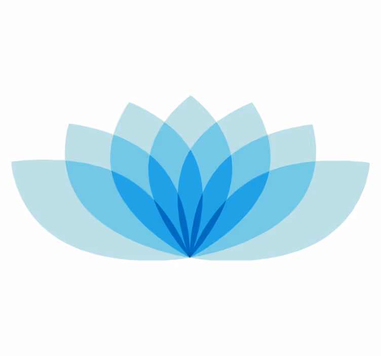 Flower vinyl rug monochrome lotus blossom - TenStickers