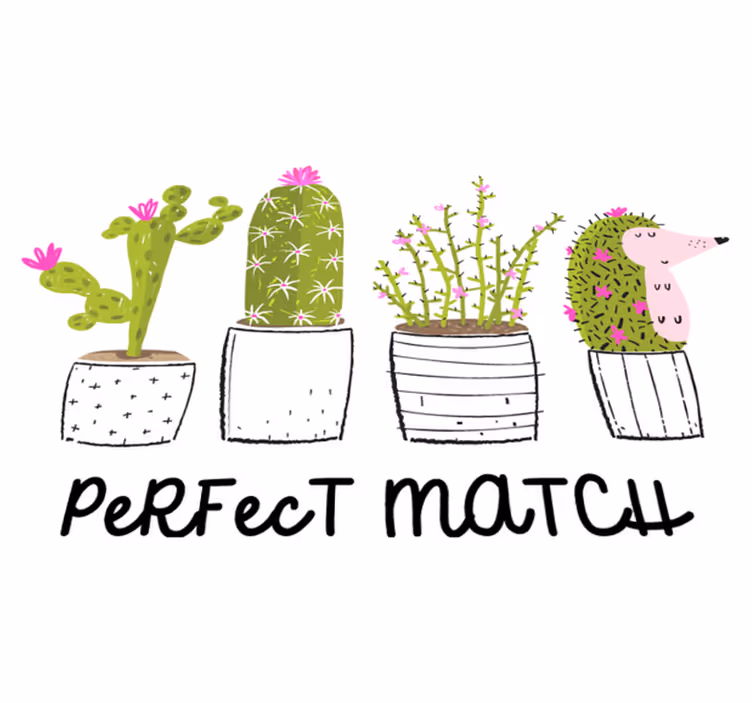 Flower vinyl rug perfect match for cacti - TenStickers