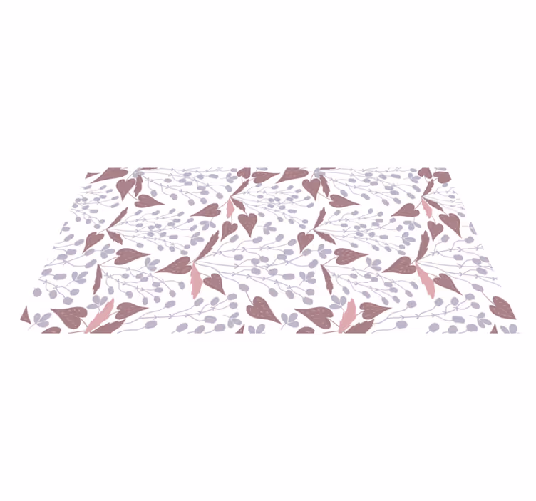 Flower vinyl rug with pastel vintage floral design - TenStickers