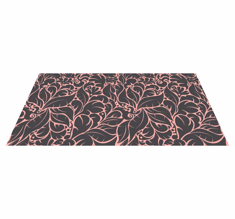 Floral vintage pattern flower vinyl rug - TenStickers