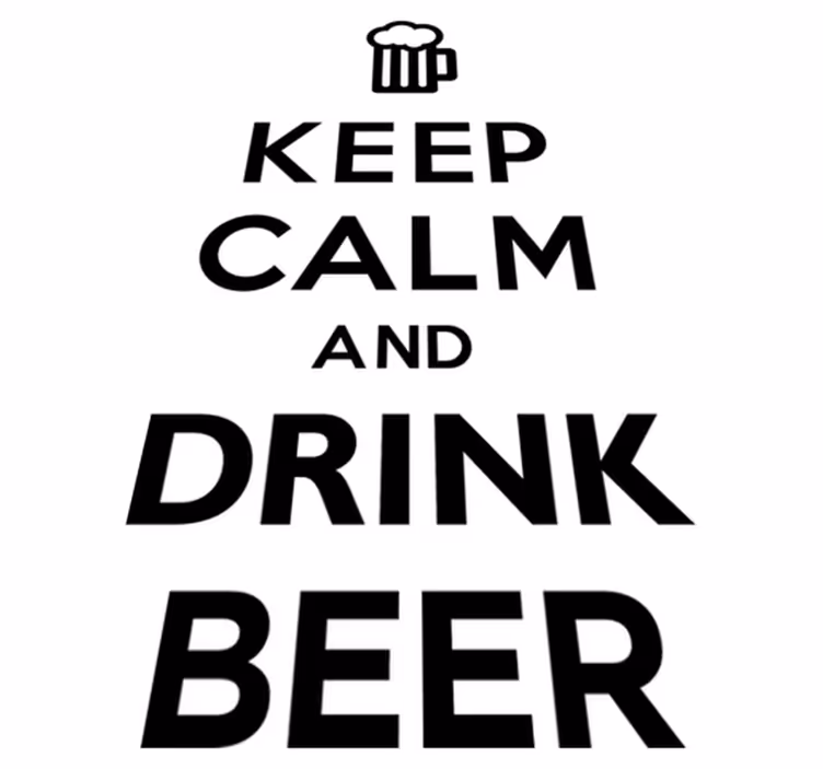 Kitchen vinyl rug for a calm beer moment - TenStickers
