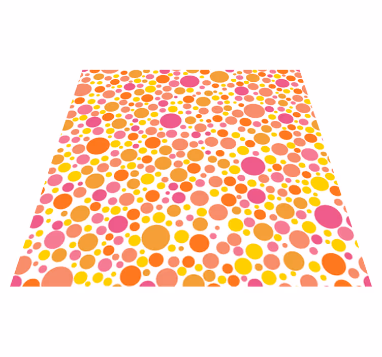 Warm bubbles dining room vinyl rug - TenStickers