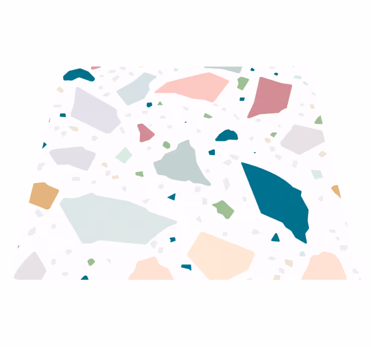 Kitchen vinyl rug with mediterranean terrazzo design - TenStickers