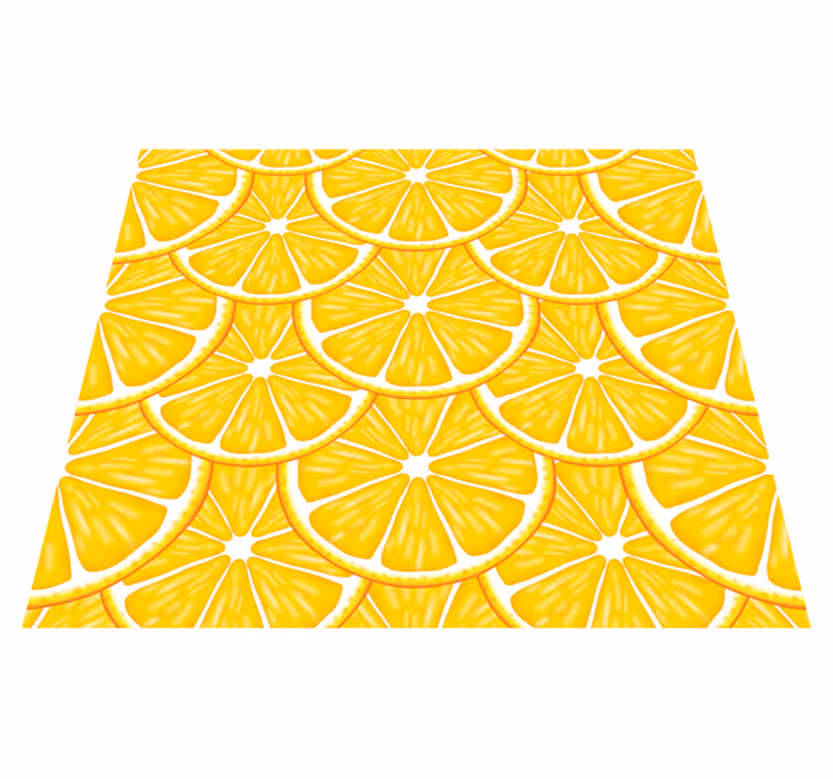 Kitchen vinyl rug with orange design - TenStickers