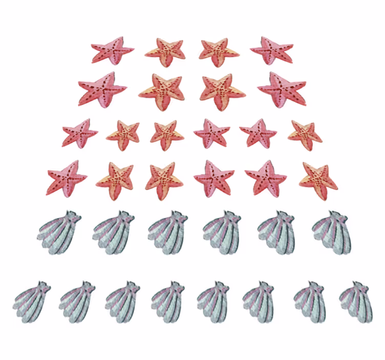 Bathroom vinyl rug starfish design - TenStickers