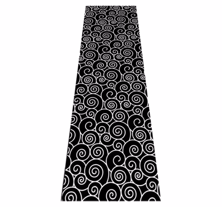 Circles and waves bathroom vinyl rug - TenStickers
