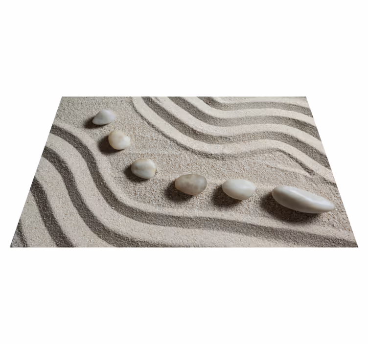 Bathroom vinyl rug zen path sand vinyl mat - TenStickers