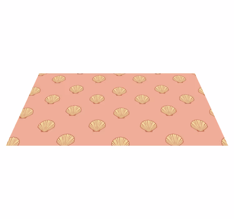 Flower vinyl rug seashell pattern design - TenStickers