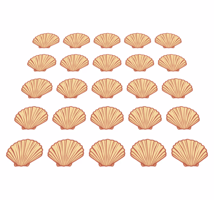 Flower vinyl rug with seashell design - TenStickers