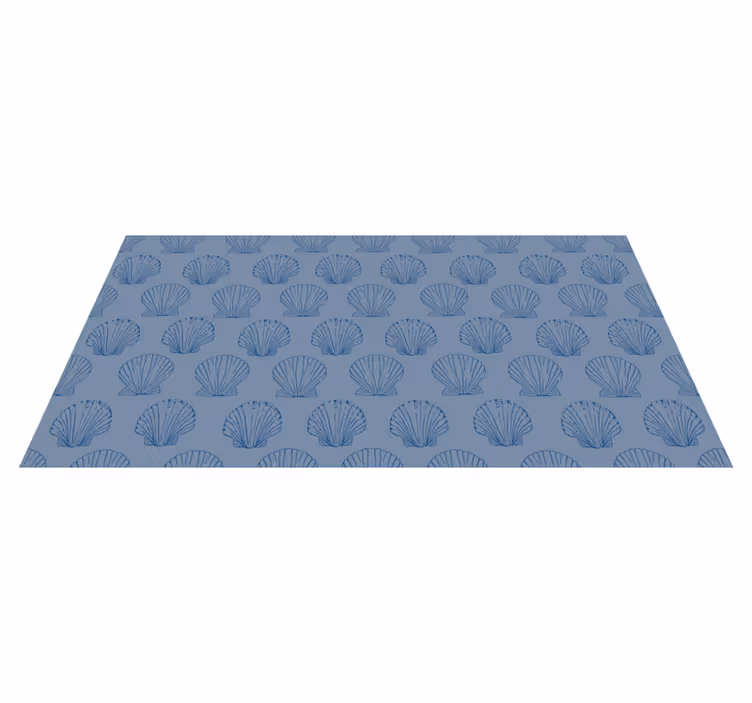 Flower vinyl rug with shell pattern design - TenStickers