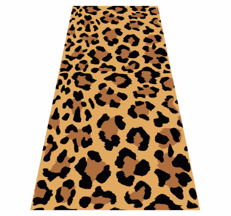 Animal print vinyl rug in panther pattern - TenStickers