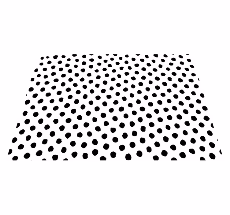 Animal print vinyl rug dalmatian black and white - TenStickers