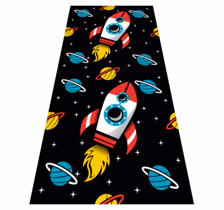 Star vinyl rug beyond the stars - TenStickers
