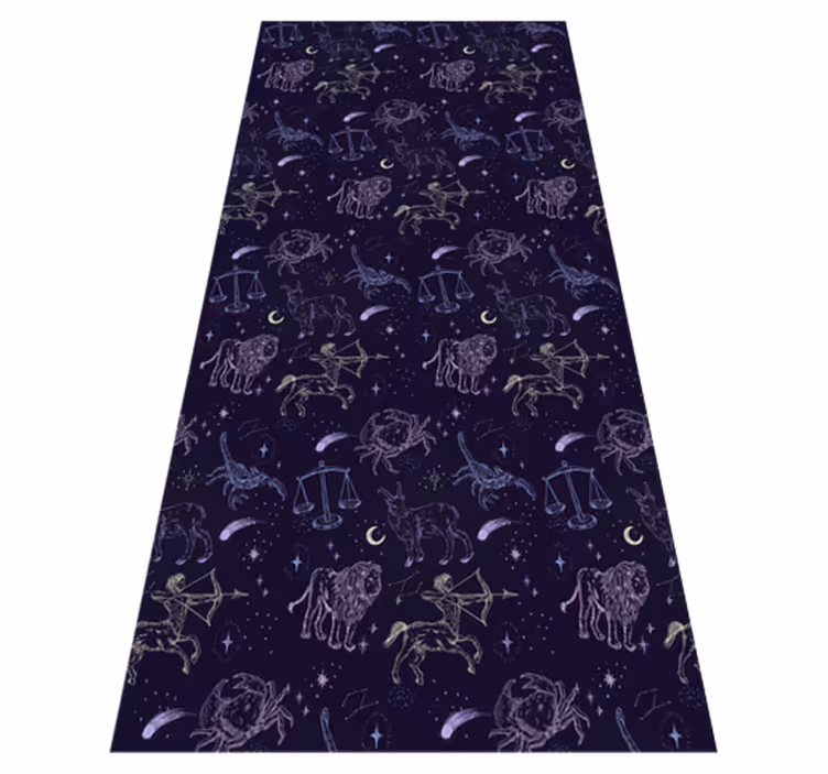 Star vinyl rug constellation design - TenStickers