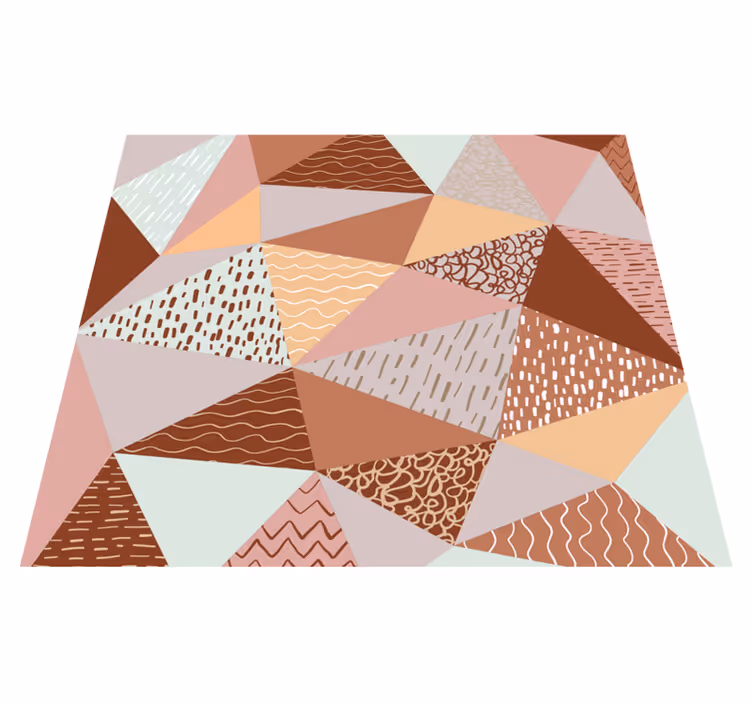 Geometric vinyl rug with triangle design - TenStickers