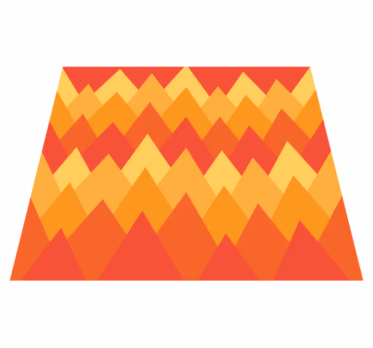 Geometric vinyl rug geometric abstract mountains - TenStickers