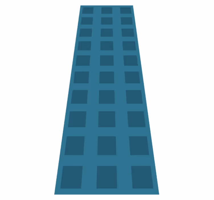 Geometric vinyl rug blue square pattern - TenStickers