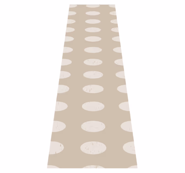 Geometric vinyl rug in white circle pattern - TenStickers