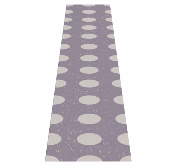 Geometric vinyl rug in gray and purple circles - TenStickers