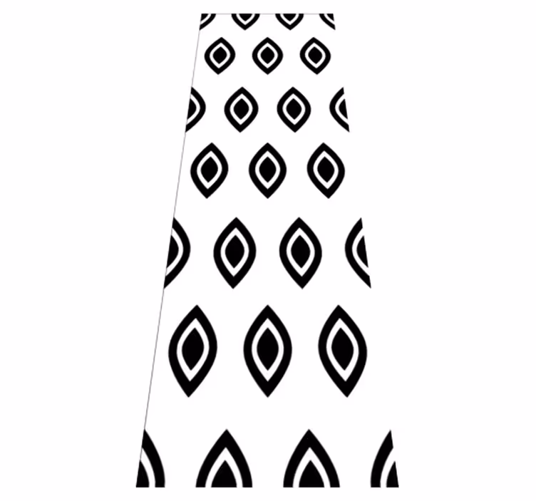 Geometric vinyl rug black and white shapes - TenStickers