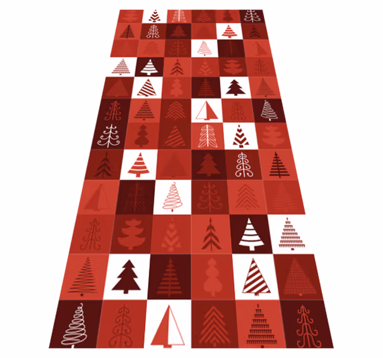Christmas patchwork christmas vinyl rug - TenStickers