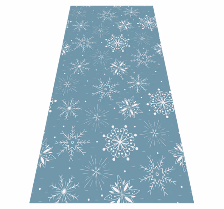 Christmas vinyl rug with decorative snowflakes - TenStickers