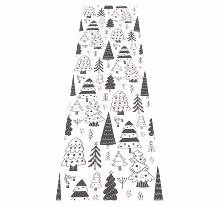 Christmas tree pattern christmas vinyl rug - TenStickers