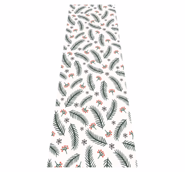 Christmas vinyl rug with pine branches pattern - TenStickers